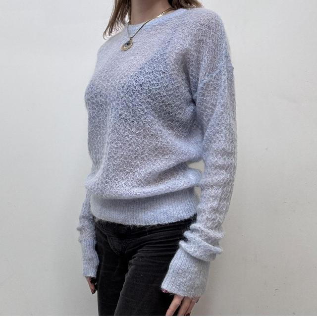 Sheer mohair knitted jumper