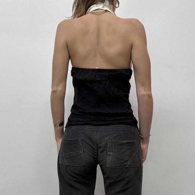 Corset lace up ruffle goth shirt