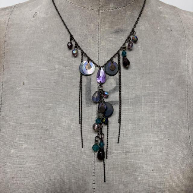 Drape chain gemstone fairy necklace