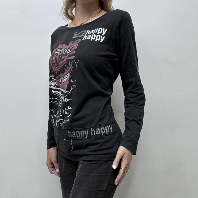 Graphic printed black tshirt