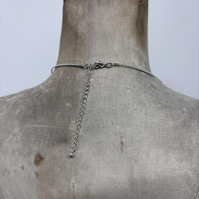 Chunky silver futuristic necklace