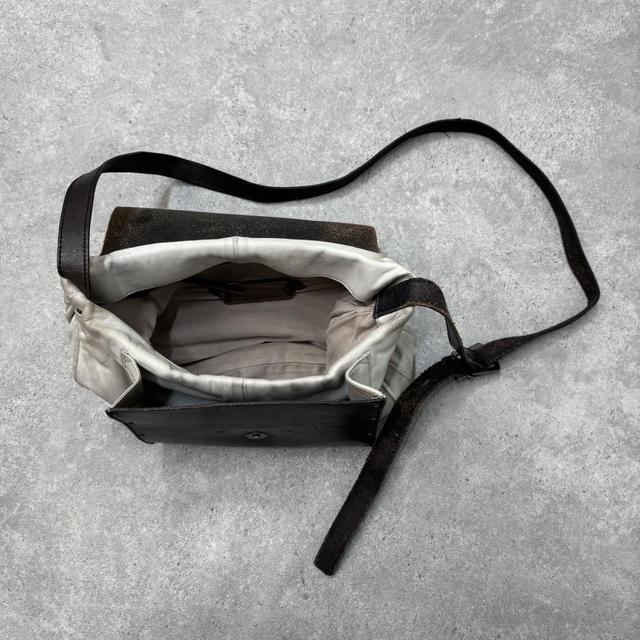 Distressed diesel leather crossbody bag