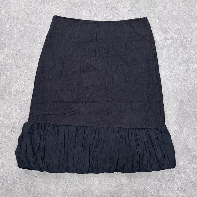Black cargo puffy grunge skirt
