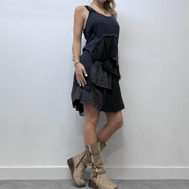 Layered grunge patchwork dress