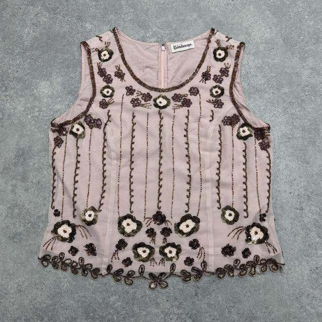 Pink beaded delicate vest