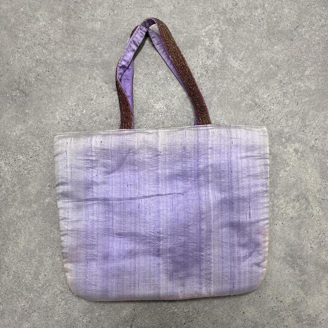 Beaded patterned tote bag