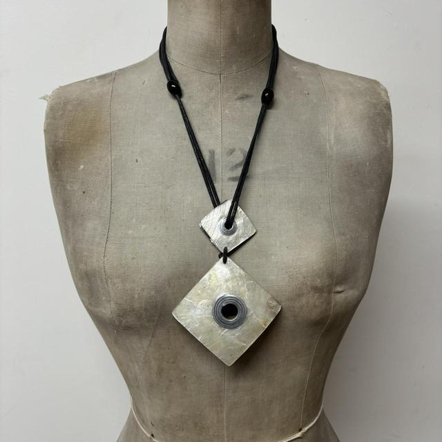 Chunky oversized square necklace