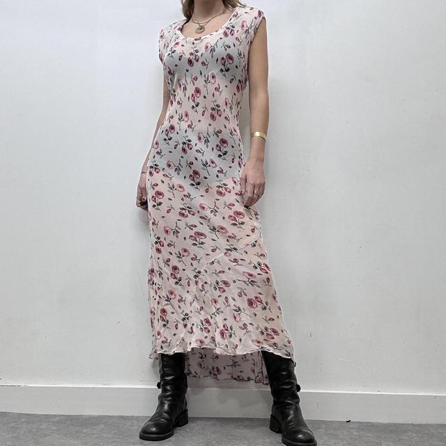 Sheer floaty bias cut maxi dress