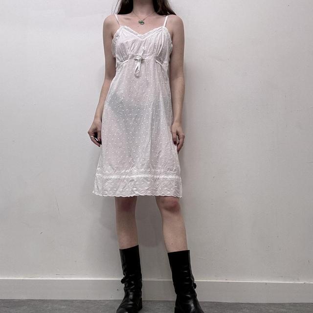 White cotton nightie slip dress
