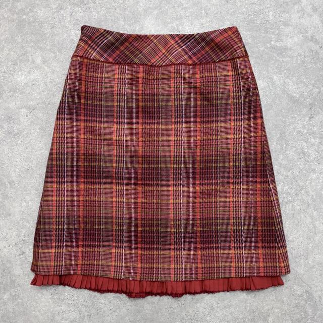 Checked tartan layered fairy midi skirt