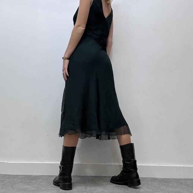Asymmetrical sheer layered lace dress