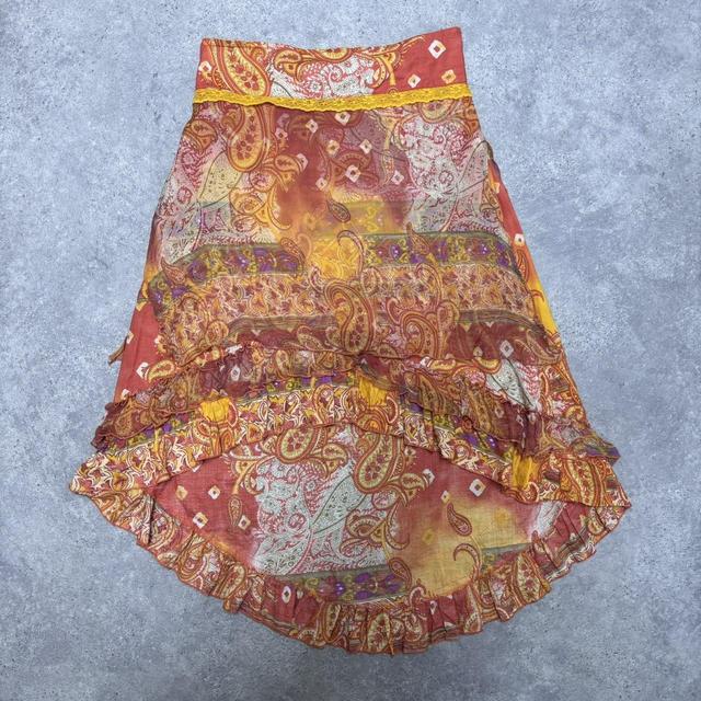 Y2K fairy paisley midi skirt