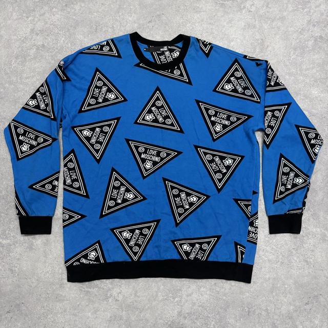 Oversized moschino printed jumper