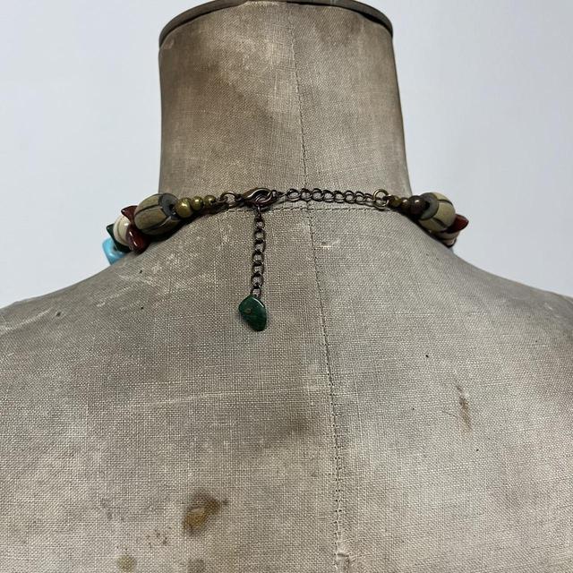 Chunky boho crystal necklace