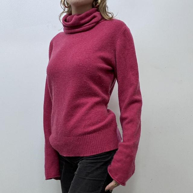 Pink cashmere knit slouchy jumper