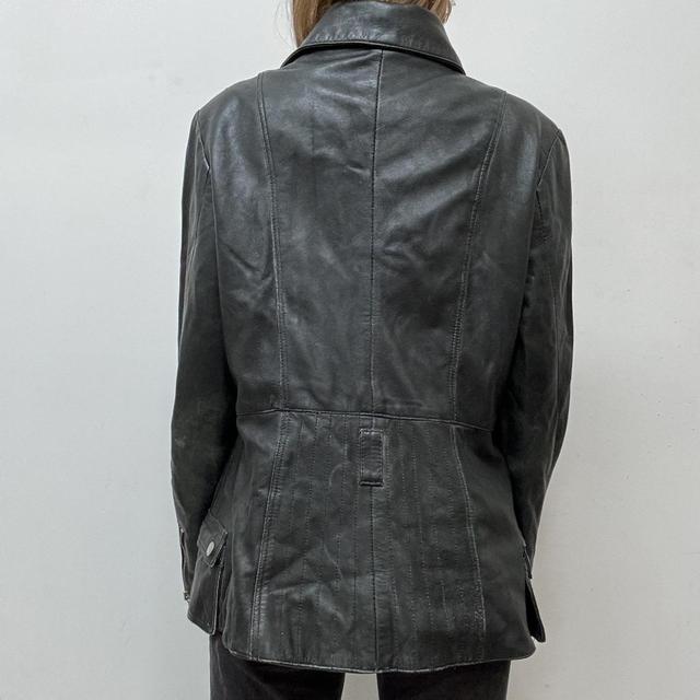 Black leather jacket