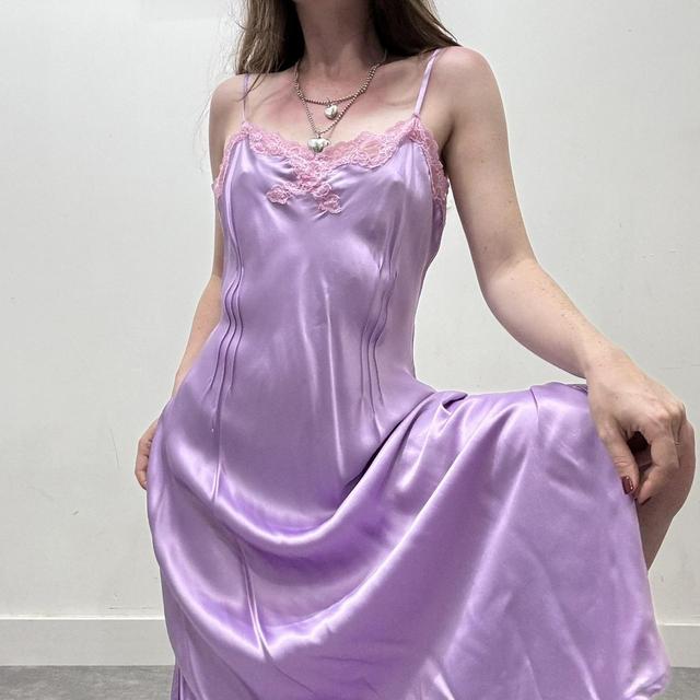 Silk lace slip dress