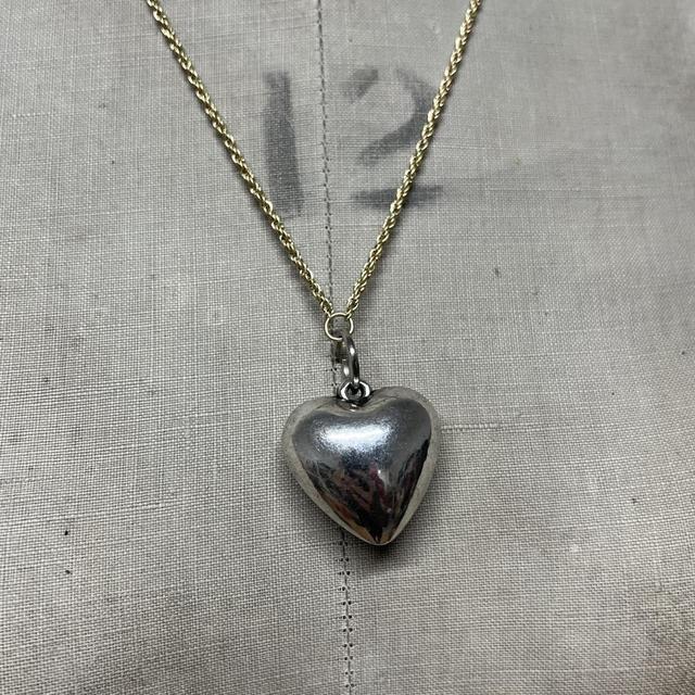 Silver bubble heart necklace