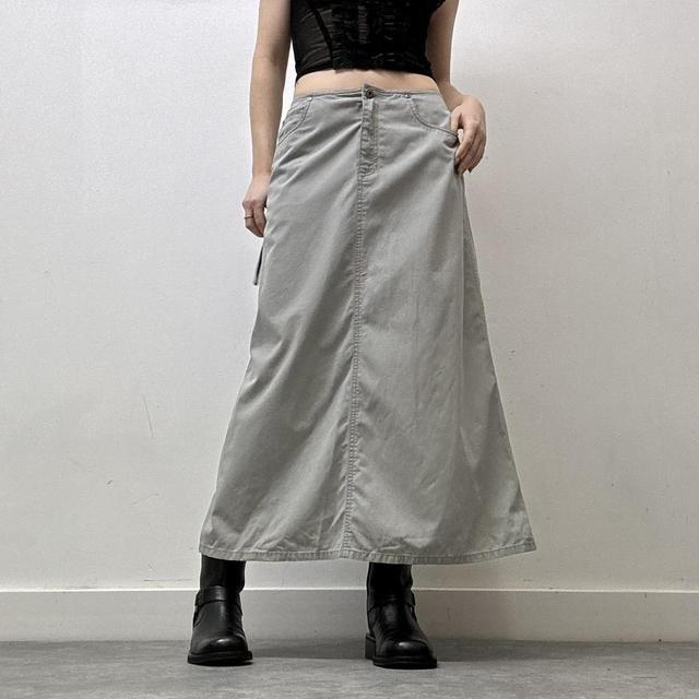 Khaki aline maxi skirt