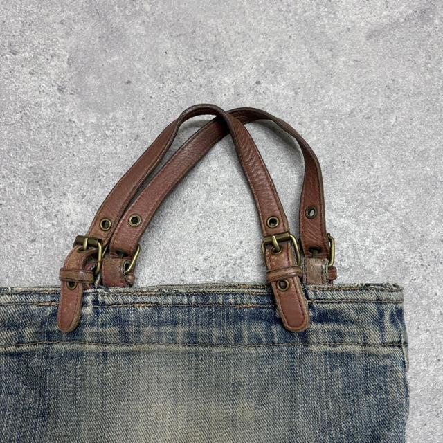 Denim cargo mini bag