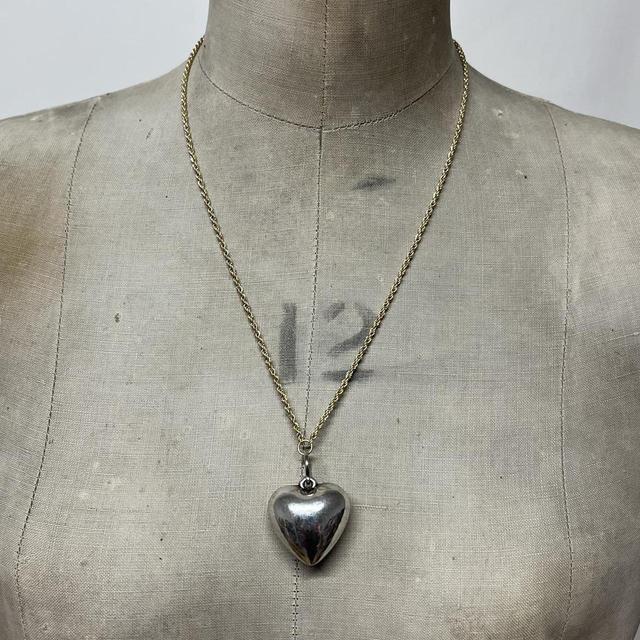Silver bubble heart necklace