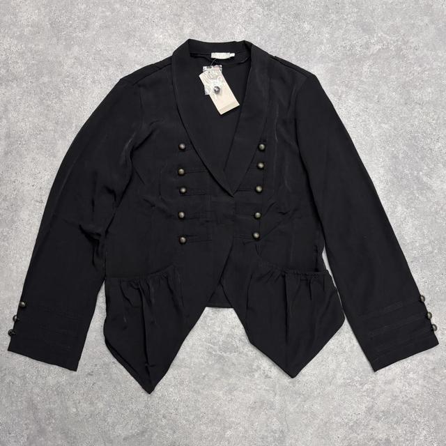 Black military fitted jacket blazer