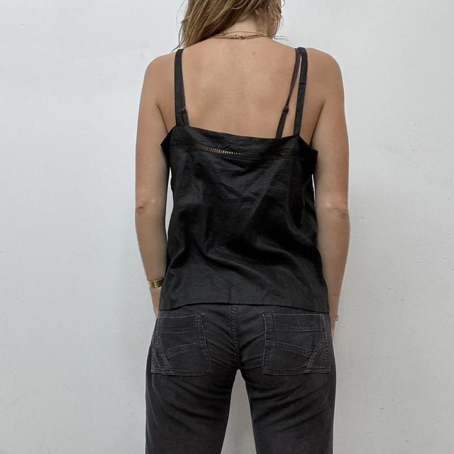 Vintage black linen vest