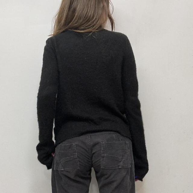 Argyle wool lace mohair jumper