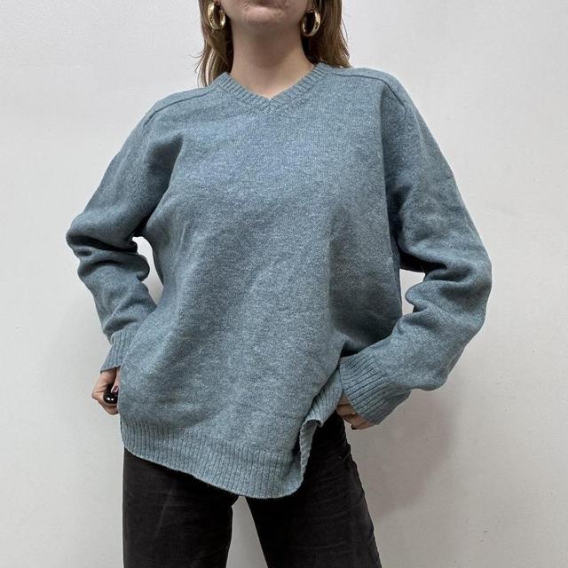 Oversized wool knit slouchy jumper