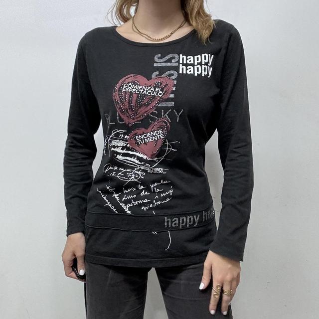 Graphic printed black tshirt