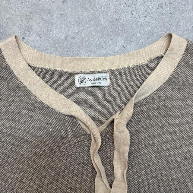 Brown bow wool jumper