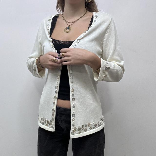 Cream mother of pearl button cardigan