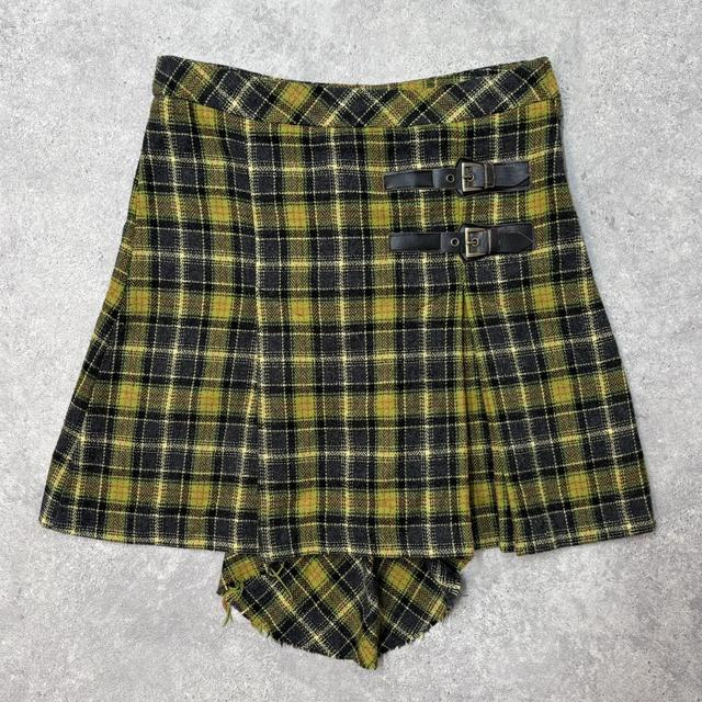 Tartan tweed midi skirt