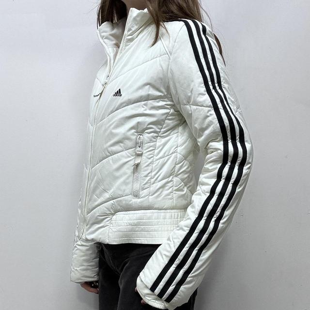 Y2k white adidas puffer jacket