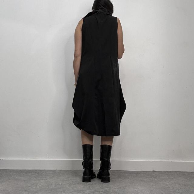 Pinstripe structured cargo dress