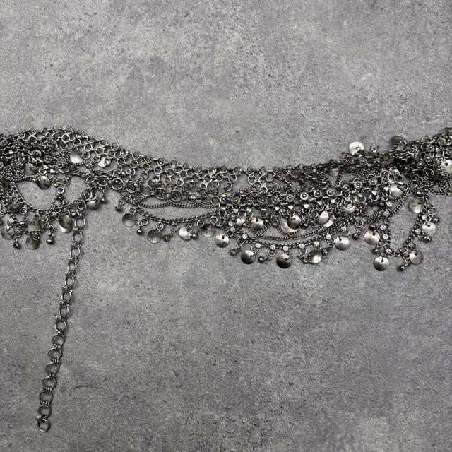 Silver metal boho waistchain
