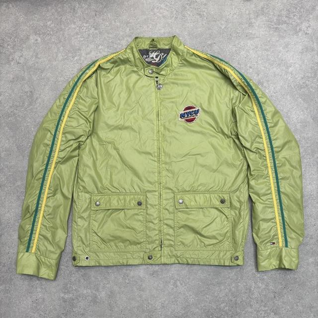 Nylon varsity bomber jacket