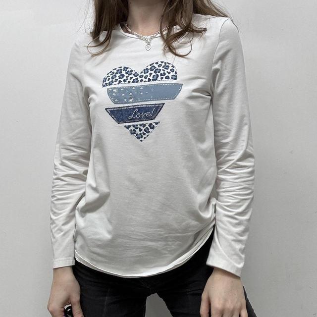 Y2k graphic heart long sleeve tshirt