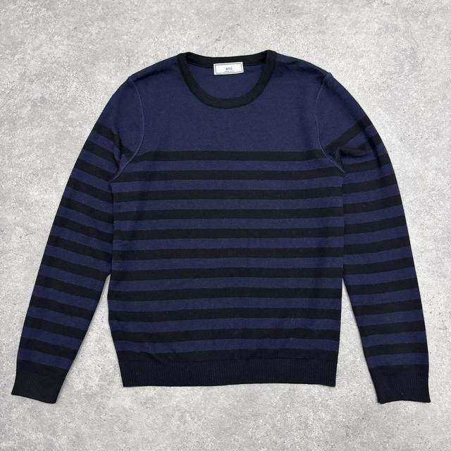 Striped Ami Paris oversized wool jumper