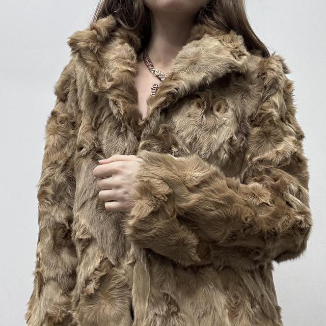 Genuine fur brown fur jacket