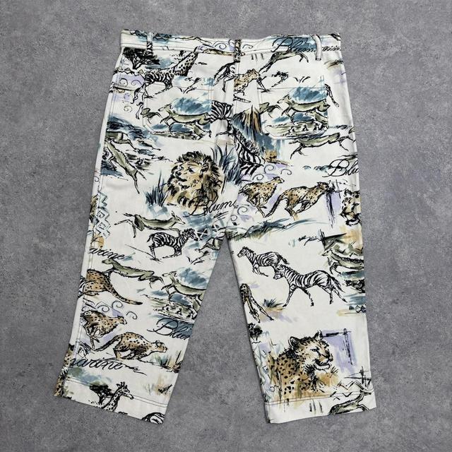 Graphic blumarine capri pants