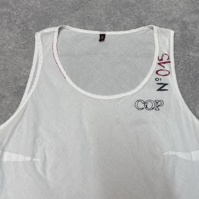 Cotton white cop copine vest