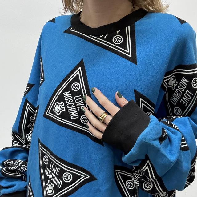 Oversized moschino printed jumper