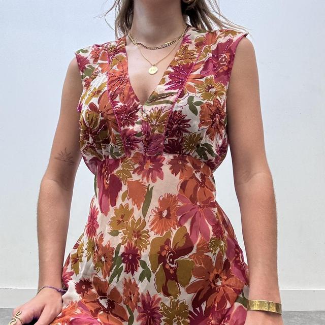 Sheer floral summer dress