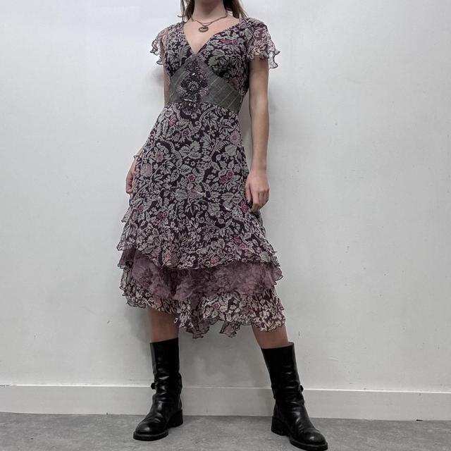 Silk ruffle twee dress