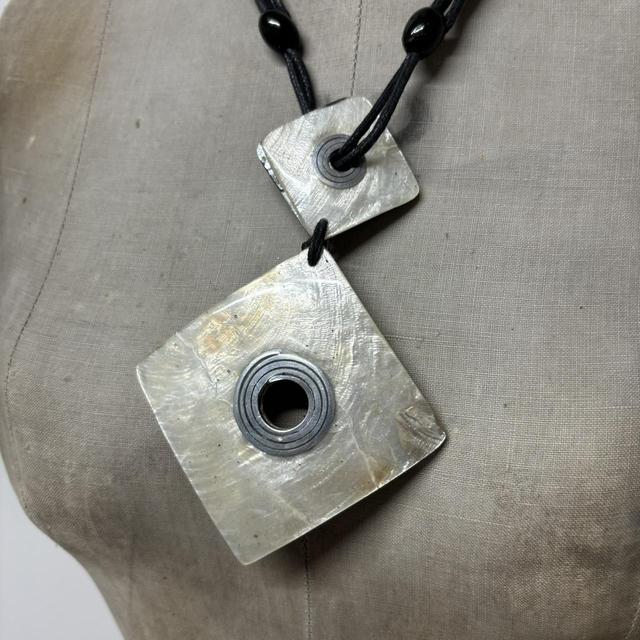 Chunky oversized square necklace
