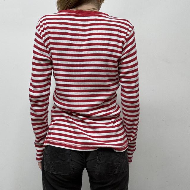 Ribbed stripe slouchy T-shirt