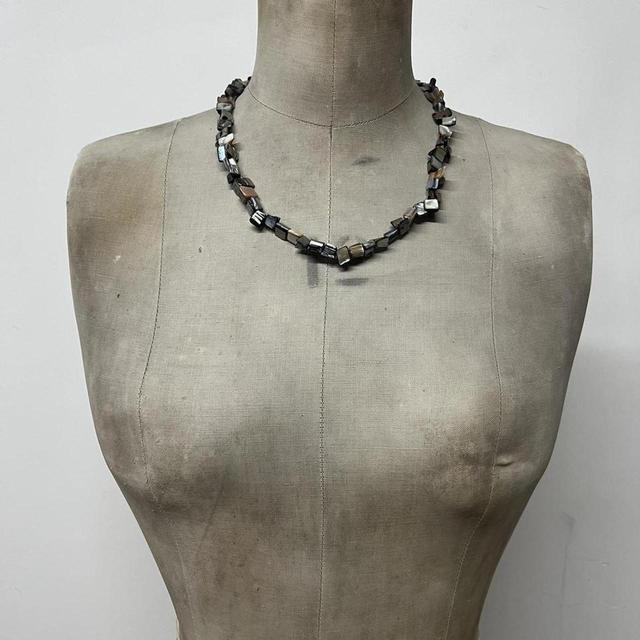 Grunge fairy pearl bead necklace