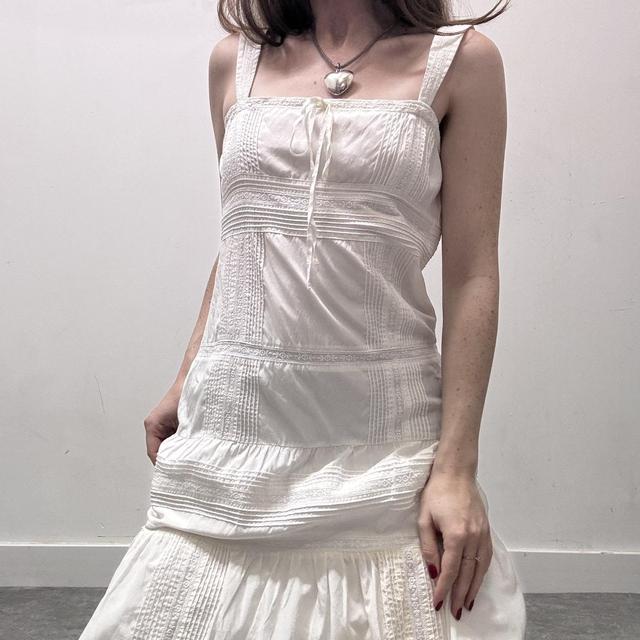 White lace coquette summer dress