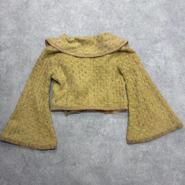 Wool knitted ultra flared jacket